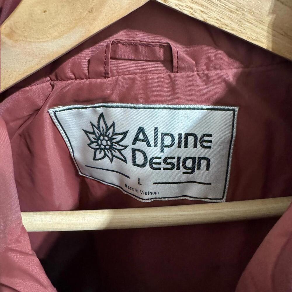 Alpine Design Quilted Pullover Jacket Rust Red - Picture 4 of 5